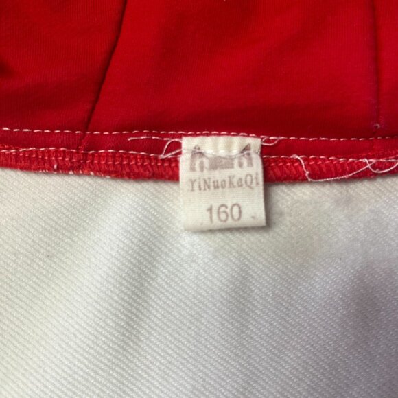 Satin White & Red Zip Up Hooded Jacket - Picture 6 of 12